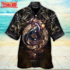 Dragon Golden Japanese Dragon Hawaiian Shirt