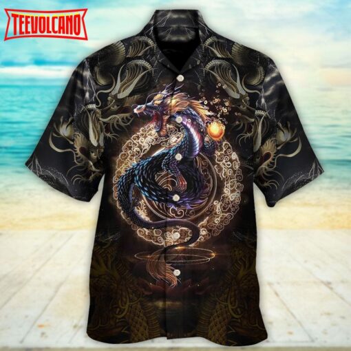 Dragon Golden Japanese Dragon Hawaiian Shirt