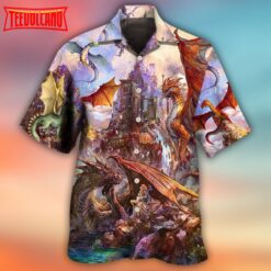 Dragon Life Lover Art Style Hawaiian Shirt