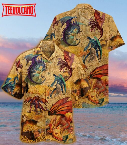 Dragon Love Gold Amazing Hawaiian Shirt