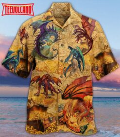 Dragon Love Gold Amazing Hawaiian Shirt