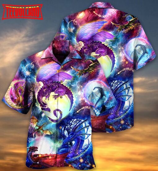 Dragon Love Life Galaxy Sky Hawaiian Shirt