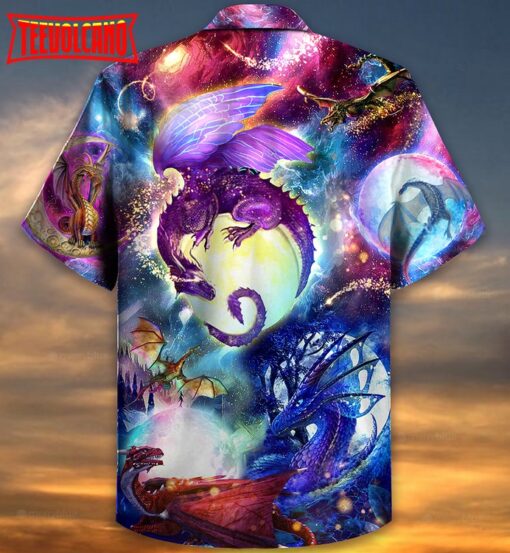 Dragon Love Life Galaxy Sky Hawaiian Shirt