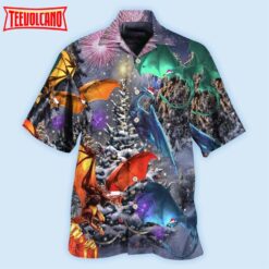 Dragon Merry Xmas Love Life Winter Hawaiian Shirt