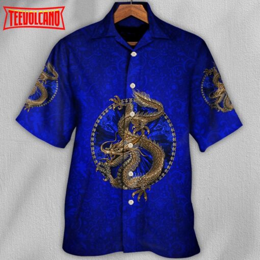 Dragon Navy Color Amazing Hawaiian Shirt