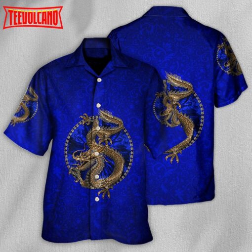 Dragon Navy Color Amazing Hawaiian Shirt