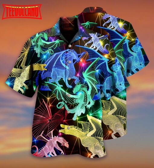 Dragon Neon Love Life Hawaiian Shirt