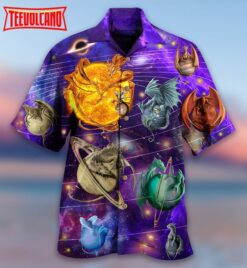 Dragon Planet Love Life Galaxy Hawaiian Shirt