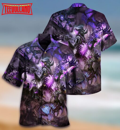 Dragon Purple Skull Love Life Hawaiian Shirt