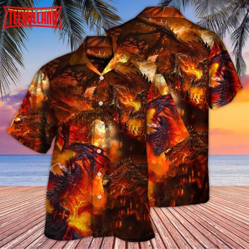 Dragon Red Style Hawaiian Shirt