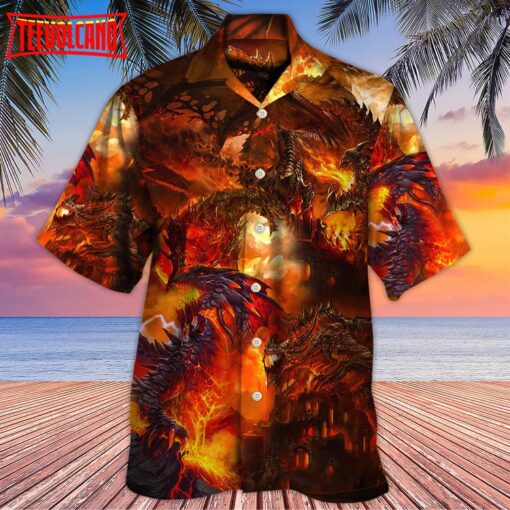 Dragon Red Style Hawaiian Shirt