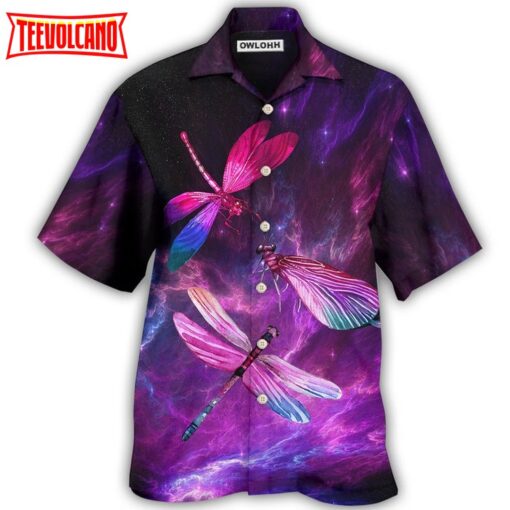 Dragonfly Purple Love Sky Hawaiian Shirt