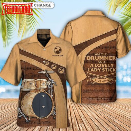 Drum And Lady Stick Personalized Hawaiian Shirt