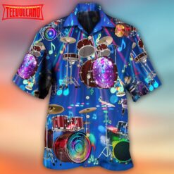 Drum Is My Life Light Neon Hawaiian Shirt