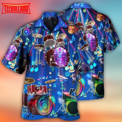 Drum Is My Life Light Neon Hawaiian Shirt