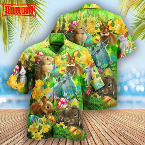 Easter Happy Bunnie Hawaiian Shirt