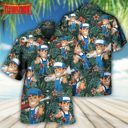 Electrician Tropical Pattern Vibe Hawaiian Shirt