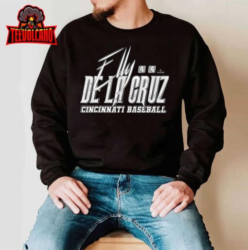 Elly De La Cruz Cincinnati Baseball Rock MLBPA T-Shirt