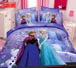 Elsa And Anna Frozen Cartoon Duvet Cover Bedding Sets