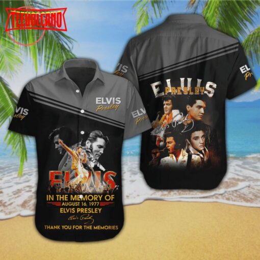 Elvis Presley Thank You For The Memories Hawaiian Shirt