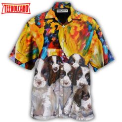 English Springer Spaniel Dog Art Hawaiian Shirt