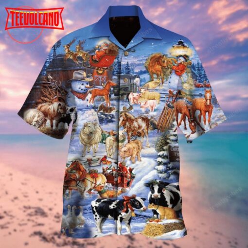 Farmer Night Christmas Hawaiian Shirt