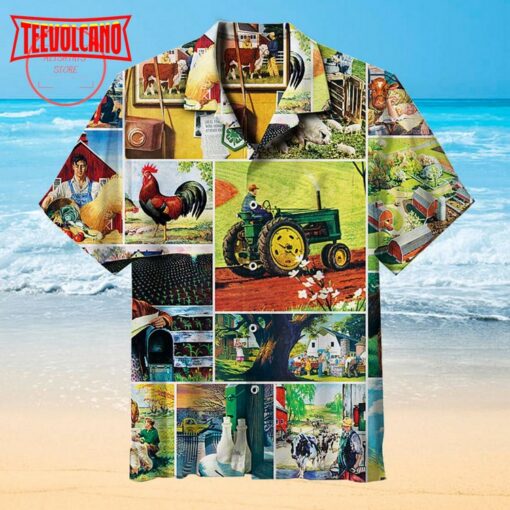 Farmland Collage Hawaiian Shirt