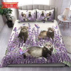 Ferret And Lavender Bed Sheets Duvet Cover Bedding Sets