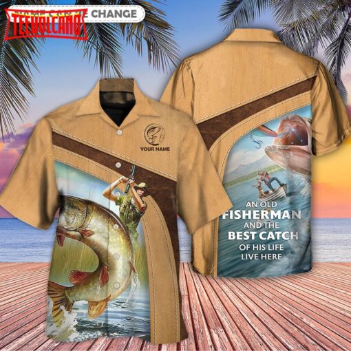 Fishing An Old Fisherman- Hawaiian Shirt