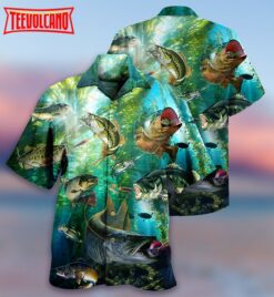 Fishing More Worry Less Blue Ocean Hawaiian Shirt