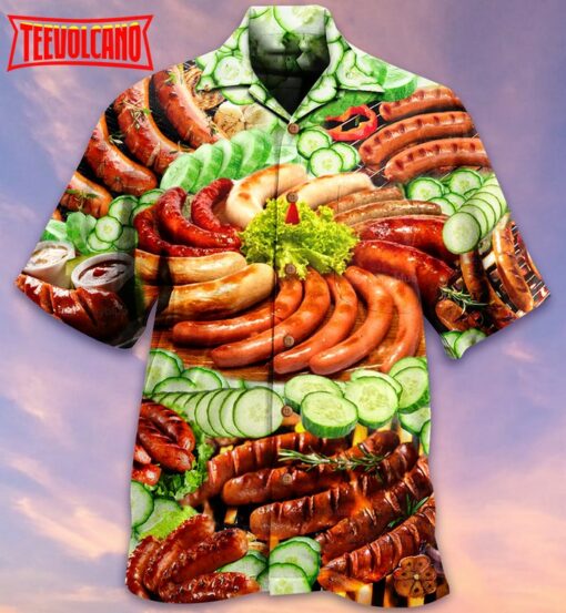 Food Hot Dog Salad Hawaiian Shirt