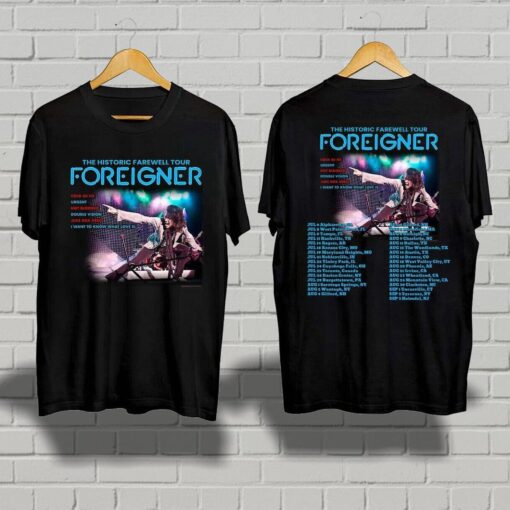 Foreigner The Histroric Farewell Tour 2023 Double Side Shirt