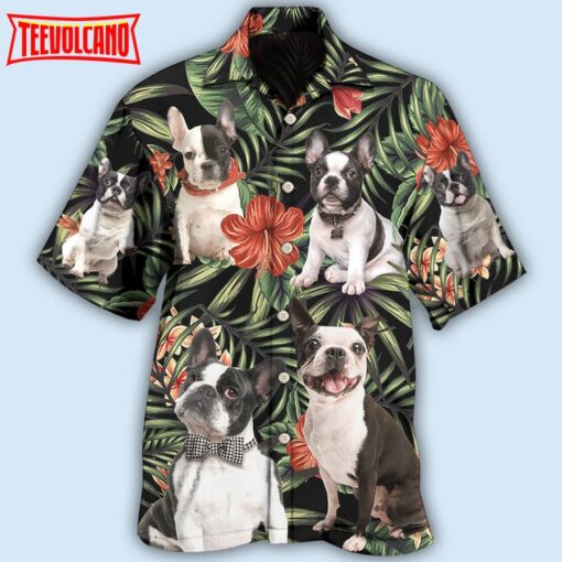 French Bulldog Tropical Floral Hawaiian Shirt