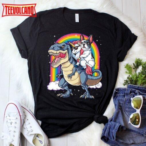 French Bulldog Unicorn T-rex Shirt