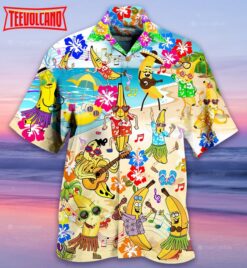 Fruit Banana Love Beach Music Hawaiian Shirt