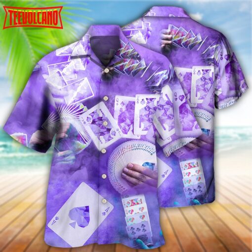 Gambling Purple Style Hawaiian Shirt