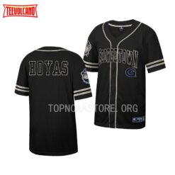 Georgetown Hoyas Free Spirited Black Button-Up College Baseball Jersey