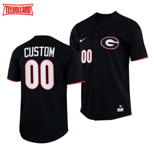 Georgia Bulldogs Custom College Baseball Jersey Black