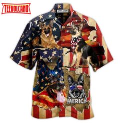 German Shepherd America Protected Hawaiian Shirt