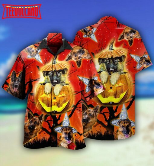 German Shepherd Dog Halloween Hawaiian Shirt