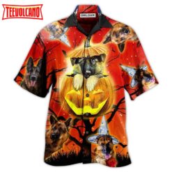 German Shepherd Dog Halloween Hawaiian Shirt