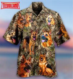 German Shepherd Dog Hunting Hawaiian Shirt