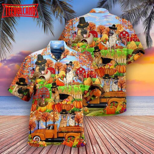 German Shepherd Dogs Autumn Hawaiian Shirt