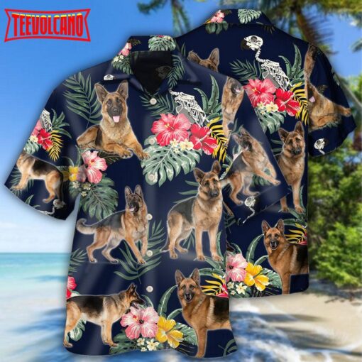 German Shepherd Floral Lover Hawaiian Shirt