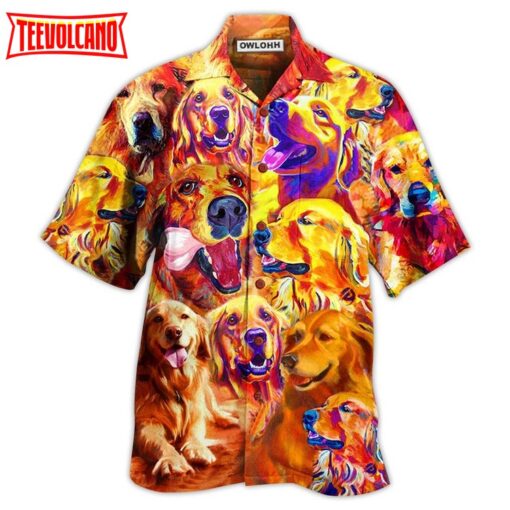 Golden Retriever Dad Ever Hawaiian Shirt