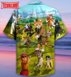 Golf Cats Play Golf Hawaiian Shirt