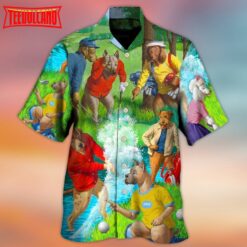 Golf Dog Cool Lover Golf Art Style Hawaiian Shirt