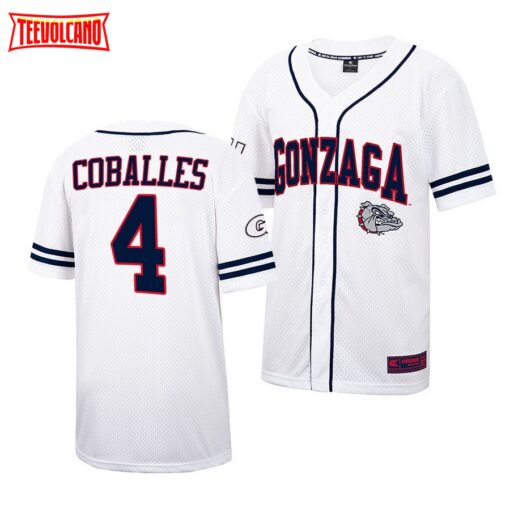 Gonzaga Bulldogs Connor Coballes College Baseball Jersey White