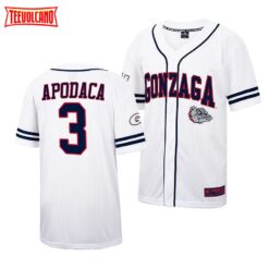 Gonzaga Bulldogs Enzo Apodaca College Baseball Jersey White