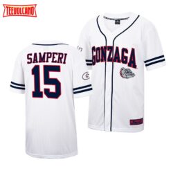 Gonzaga Bulldogs Ezra Samperi College Baseball Jersey White